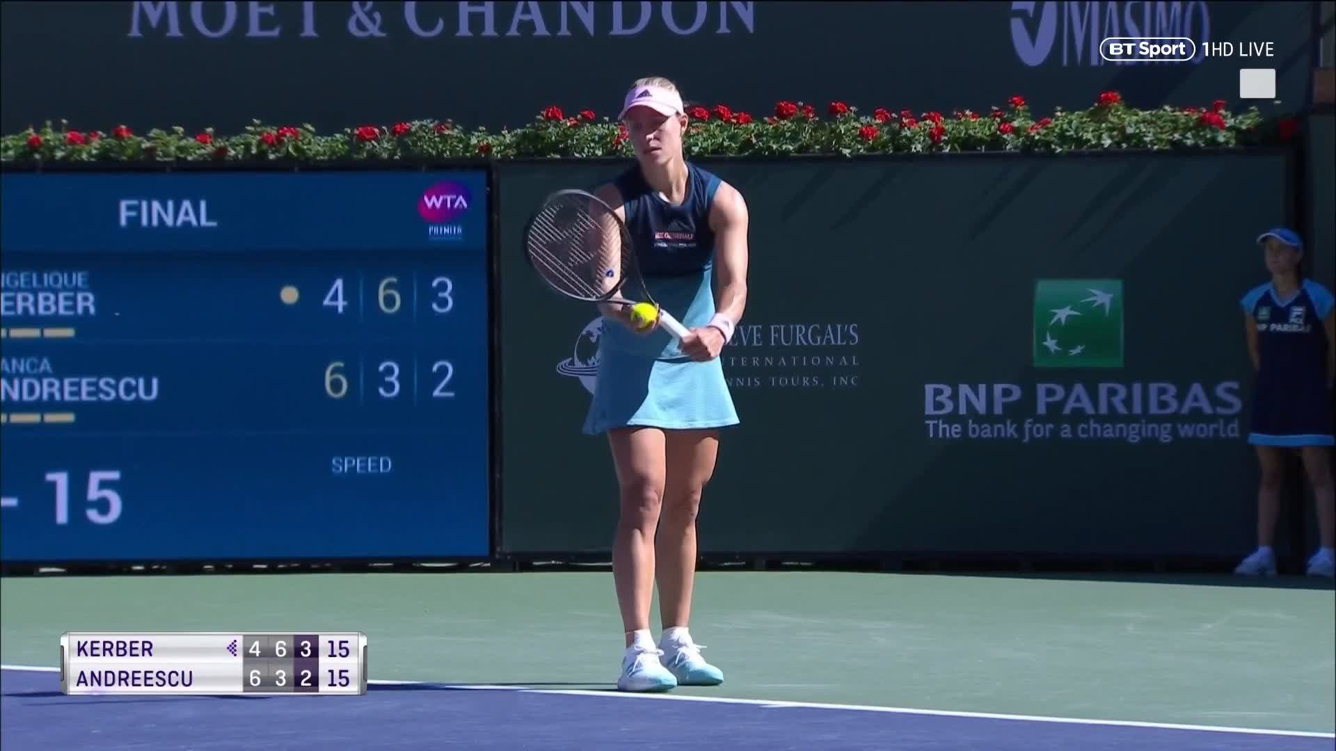 Deltage plasticitet privilegeret BT Sport on Twitter: "Just look at the tennis on show at the #IndianWells  final! 🙌 Bianca Andreescu and Angelique Kerber are playing out a classic  final set on BT Sport 1