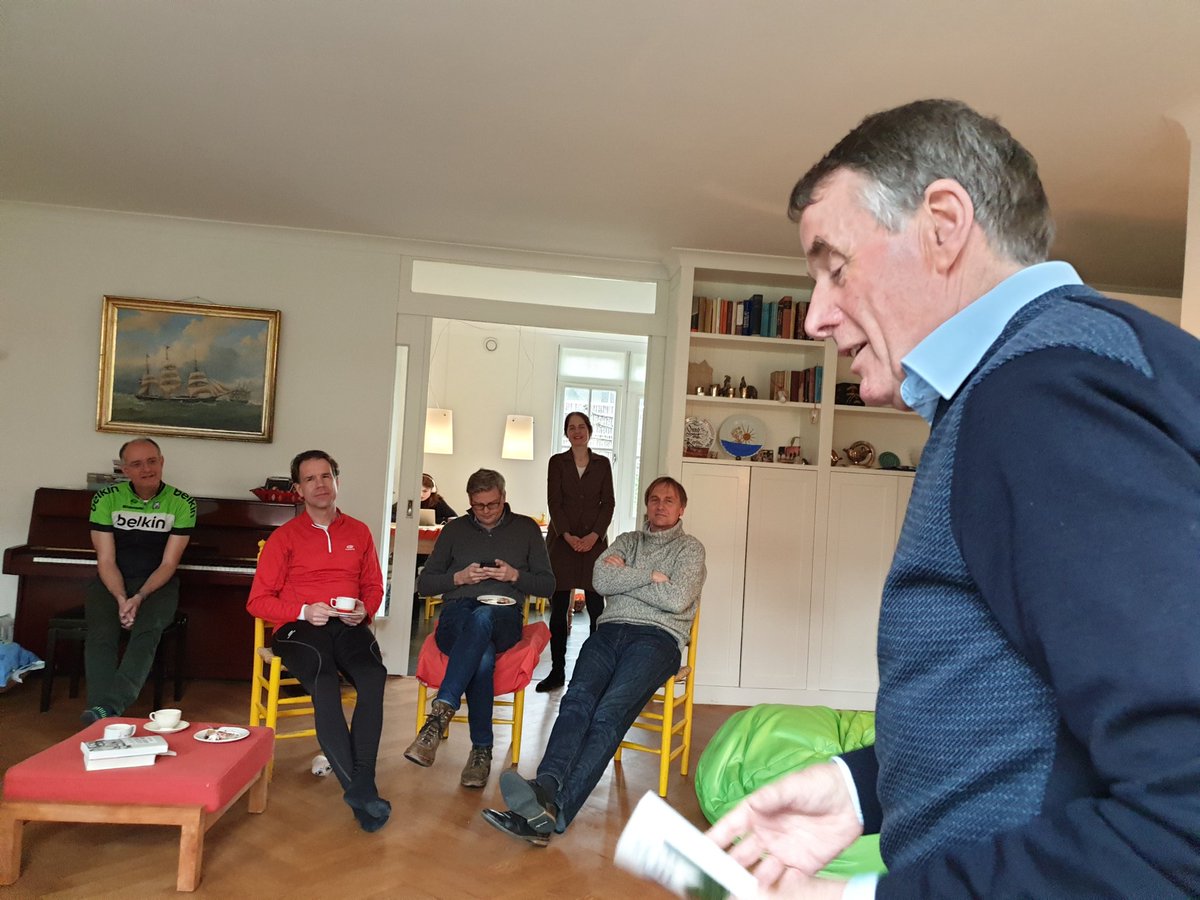 Fietsen4Fietsen's tweet photo. Voorbereiding 9e editie in Enschedé. 2019 wordt Salzburg-Krakau. Zaterdag en zondag getraind, met 'fan' Hennie Kuiper (-;. Zaterdagavond: route gepresenteerd, boek(en) gekozen. Het wordt weer een prachteditie: Alpen, Hoge Tatra, Lage Tatra en Zuid-Polen https://t.co/D98DUyHDuz