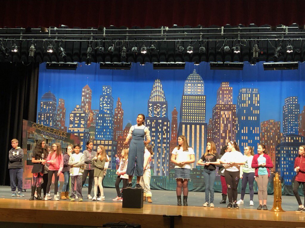 AP_PARSONSElem's tweet photo. LMK’s rehearsal for Guys and Dolls is underway! Performances are March 21-23 in the HPAC @Lynn_Fusco @LMKPrincipal @HarrisonCSD @CrisSpinner https://t.co/TjAsSEVtNJ