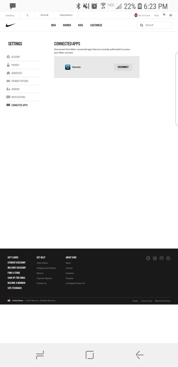 bethannrau's tweet photo. @teamnike When I go online to my account, I see this. Should I try to disconnect and reconnect online? https://t.co/PPyikSmFlZ