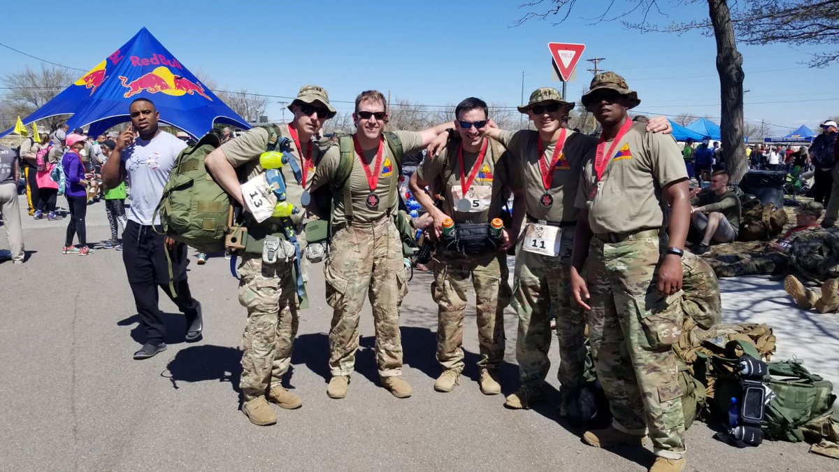 garymklein's tweet photo. Four months of training culminated in a 6 hour, 40 minute, and 57 second ruck march marathon. #35lb.rucks. Well done #IronSoldiers! @BataanMarch @1stArmoredDiv https://t.co/XjOAQMAPJ1