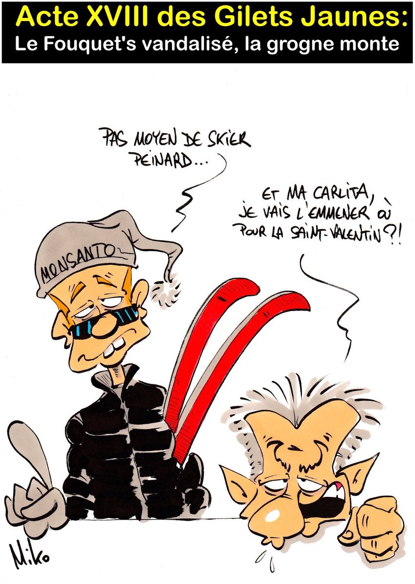 mikodessinateur's tweet photo. #defoncer les #symboles du #luxe #vulgaire, #ecocidaire et #exploiteur de #misère est #naturel lorsque l on a plus rien à perdre! #Fouquets #paris #ChampsÉlysées #giletsjaunes #macron #honte #grogne https://t.co/HsCt2V12YM