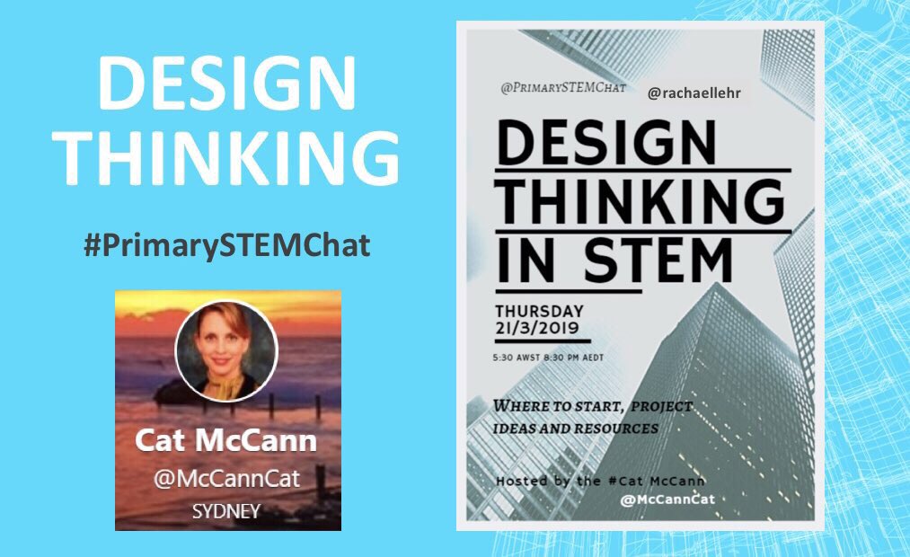 rachaellehr's tweet photo. This week in #PrimarySTEMChat join guest host @McCannCat as she leads the discussion around ‘Design Thinking in #STEM’ 🤔 & shares helpful strategies/ideas/resources💡taken away from #STEMx19. Do bring all your friends for this ‘not-to-be-missed’ chat 🤩 #edchat https://t.co/bZee5vP3Wm