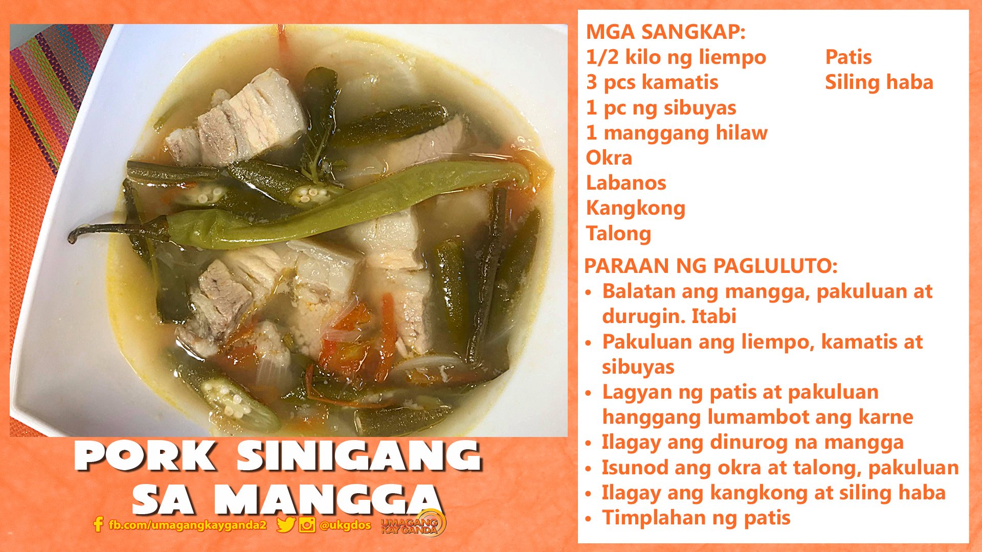 Mga Paraan Sa Pagluluto Ng Sinigang Na Baboy