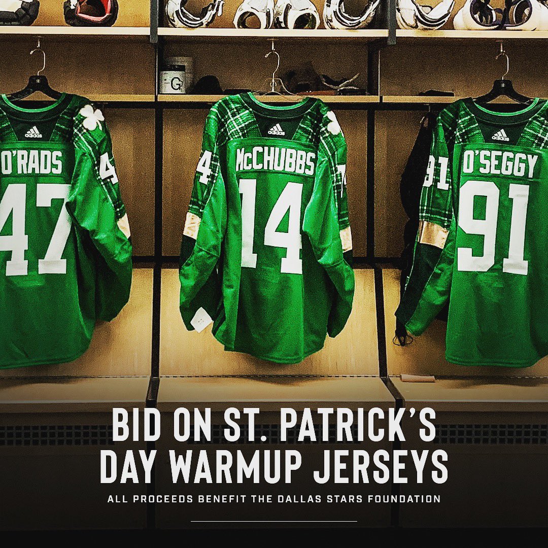 dallas stars st patrick's day jersey