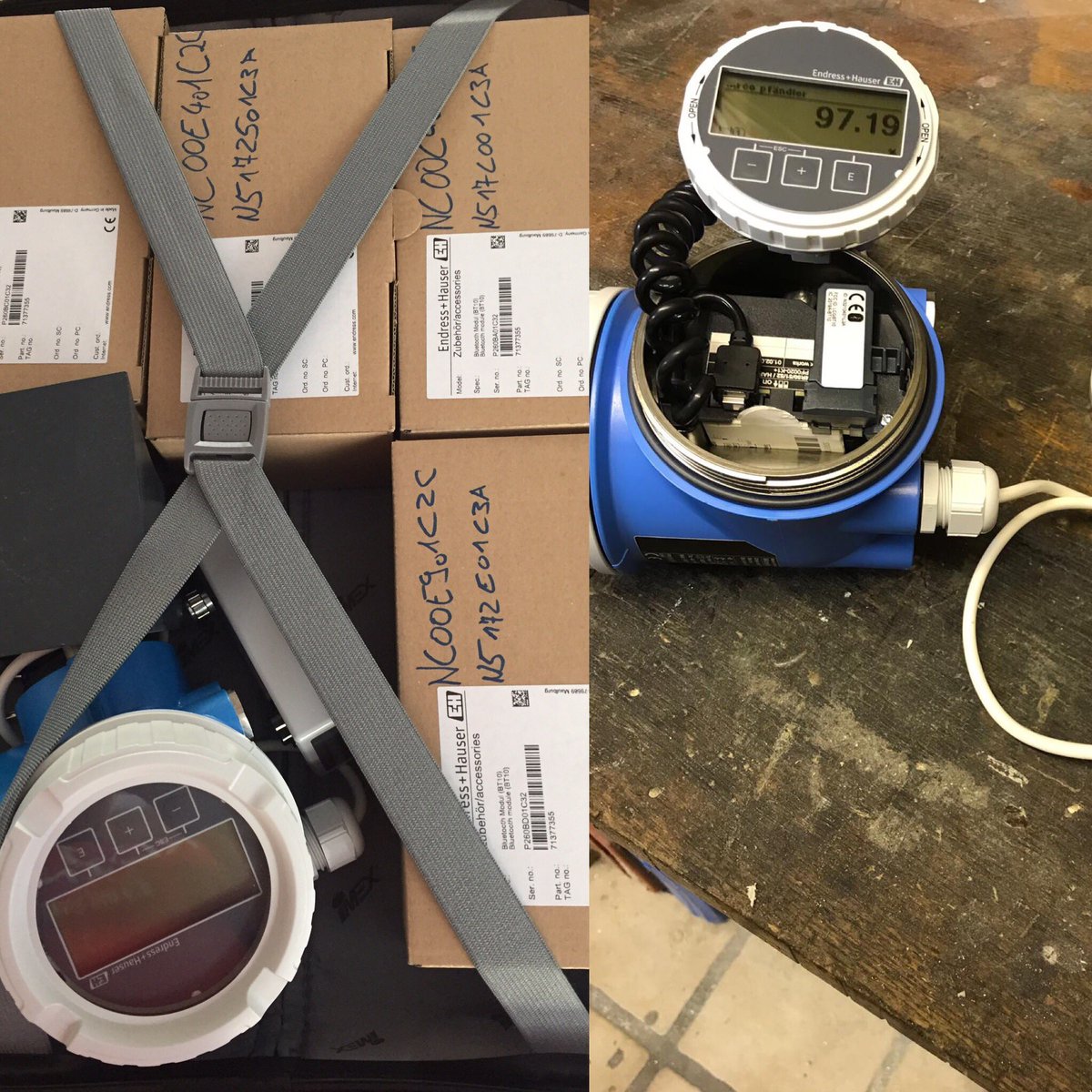 FlorianFal's tweet photo. Preparation customer visit. Easy commissioning with #bluetooth and the #smartblue app #freespaceradar #guidedwaveradar #FMR5x #FMR6x #FMP5x
@Endress_Hauser @Endress_MESC @Endress_UK @Endress_DE @Endress_US https://t.co/ShqXLHuGW3