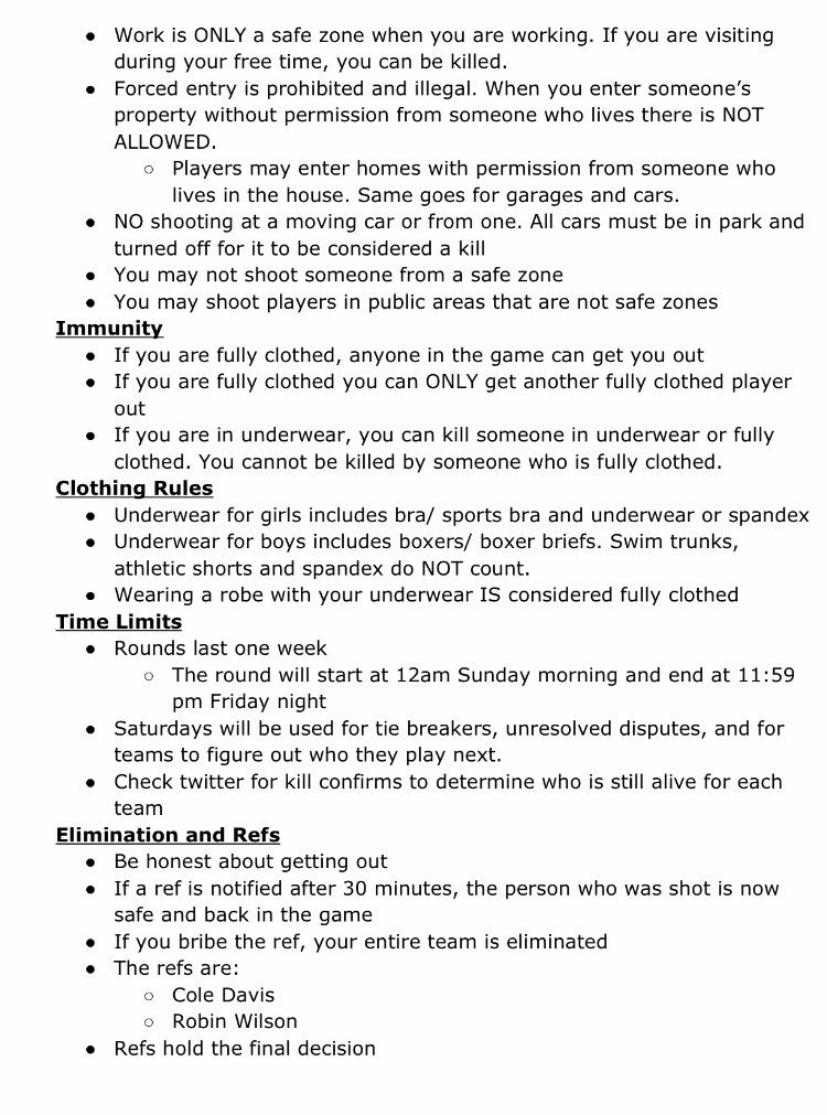 bvseniortag's tweet photo. Here are the rules!!! Forms and money must be turned into Cole Davis by April 3rd. Play will start Monday April 8th at 12am 🔫 🤤 #LetsGetWet https://t.co/BAEJPPsSWA