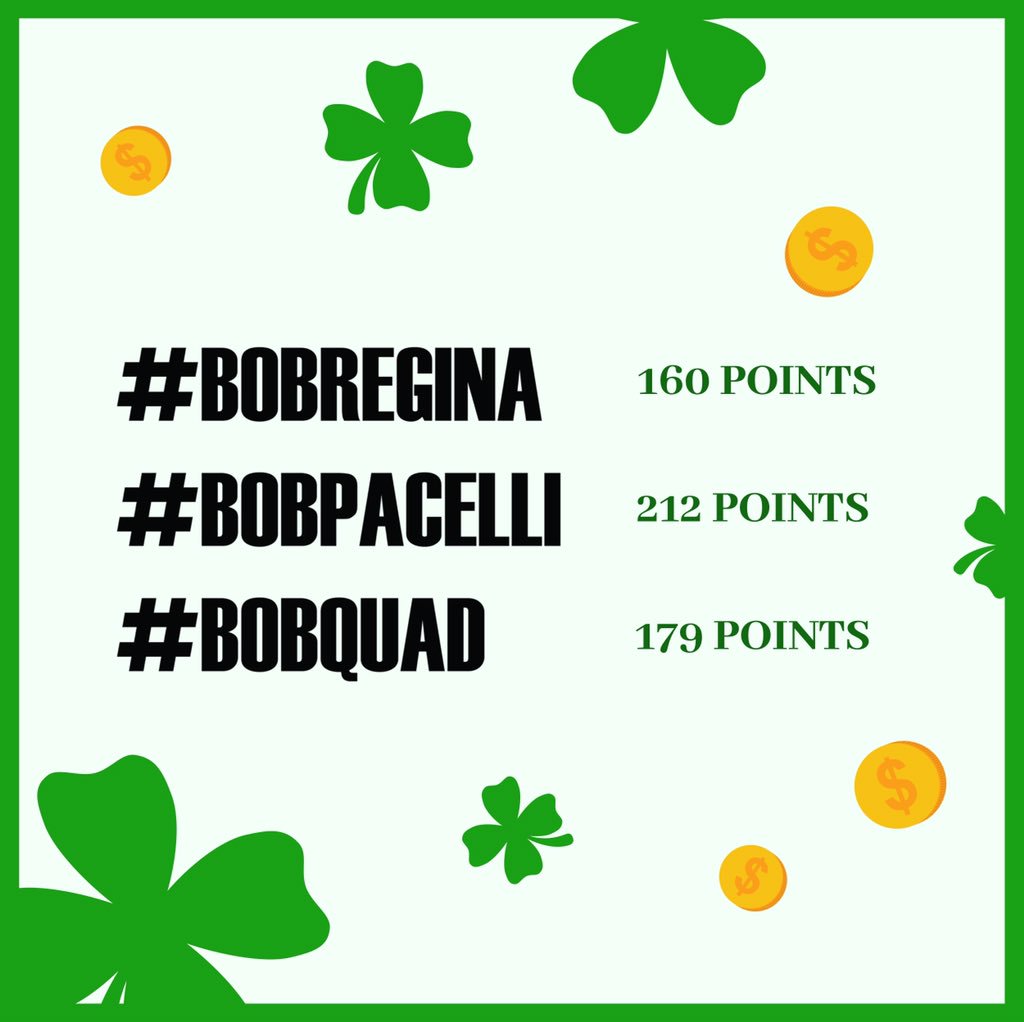 SXURHA's tweet photo. It’s time for BOB UPDATES! 🍀 This #SpringBreak, the Quad stepped up to 179 points! Look out for upcoming March events & keep on posting your photo challenge entries for a chance to win a $20 gift card!
🏫 💥 🥊
#SXURHA #RHABOB2019 #BOBEvent #BOBRegina #BOBPacelli #BOBQuad https://t.co/VEpxvHH03z