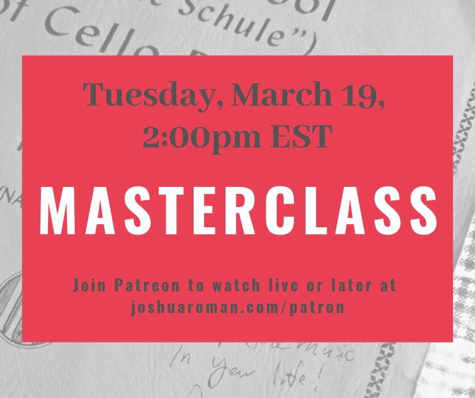 PopperChallenge's tweet photo. MASTERCLASS ANNOUNCEMENT! Join us Tuesday, March 19th at 2:00pm EST for the next Popper Challenge masterclass with @joshua_cello Join #Patreon today to watch the live broadcast or to view the recording later!
https://t.co/3YGRFlZVNn
#popperchallenge #popperproject #masterclass https://t.co/iTDJSL9rvg
