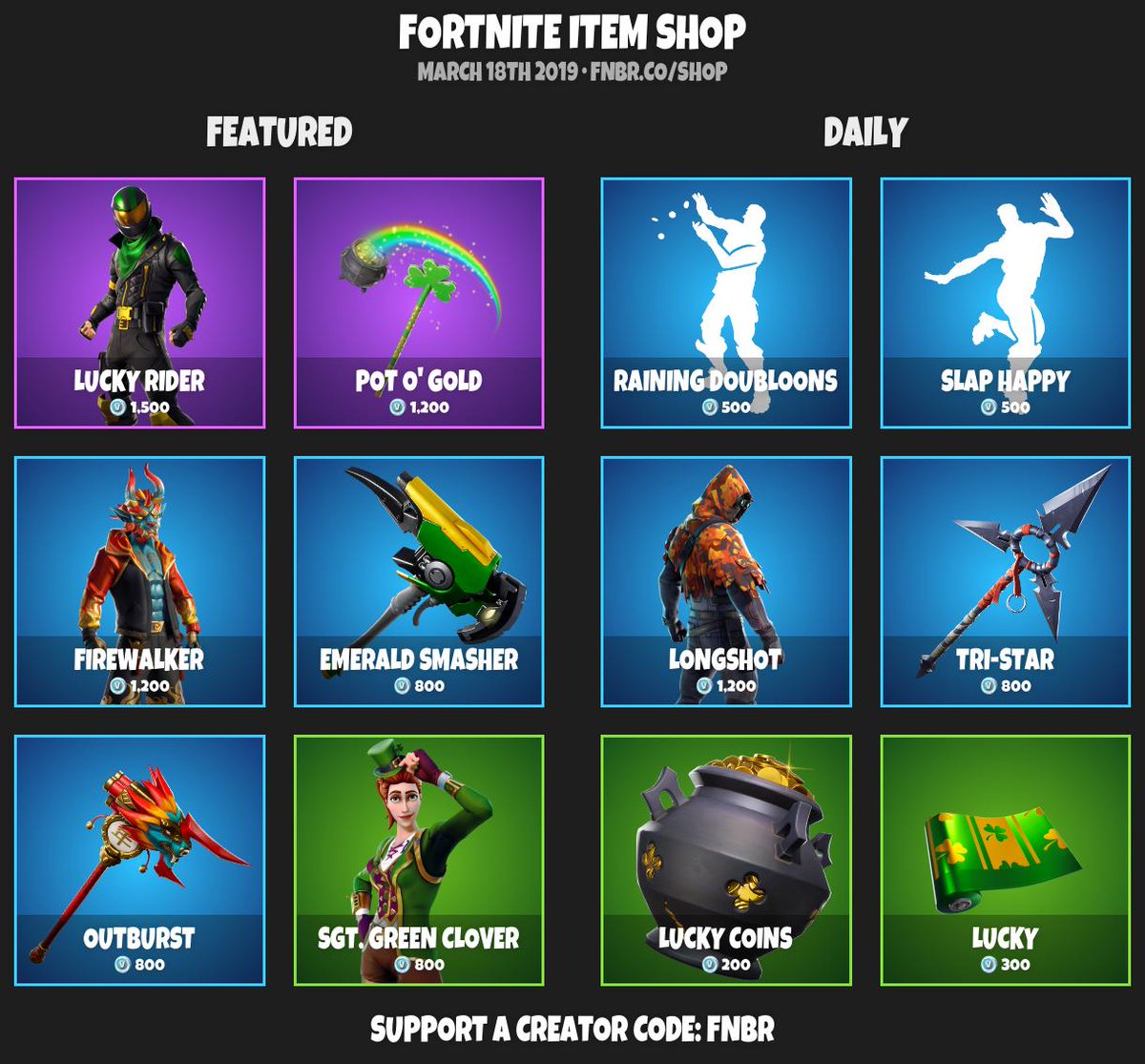 Fnbr Co On Twitter Fortnite Item Shop For March 18th 2019 Https T Co Nxpckxmqqb Use Creator Code Fnbr If You D Like To Support Us Https T Co Cxus4zftuq Fortnite Item Shop March 18 2019 Fortnite Item Shop March 18 2019 Fnbr Co On Twitter Fortnite Item Shop For March 18th 2019 Https T Co Nxpckxmqqb Use Creator Code Fnbr If You D Like To Support Us Https T Co Cxus4zftuq