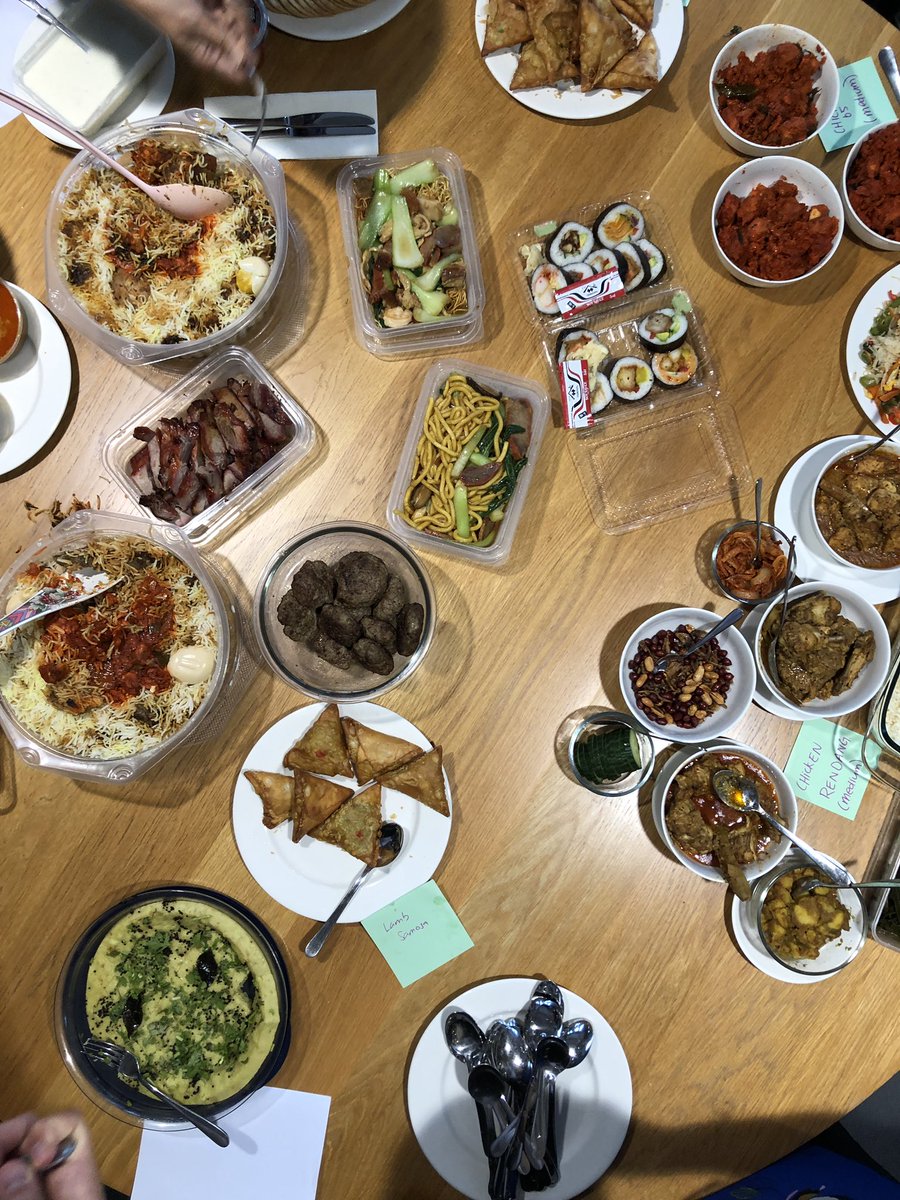 IrinaMarsh's tweet photo. Our shared lunch- taking part in A Taste of Harmony, let’s celebrate our cultural diversity in the workplace #atoh19 @tasteofharmony @CHANDRAJMITA @priyankamhjn85 @ANZ_NZ https://t.co/v9zeEqnAzh