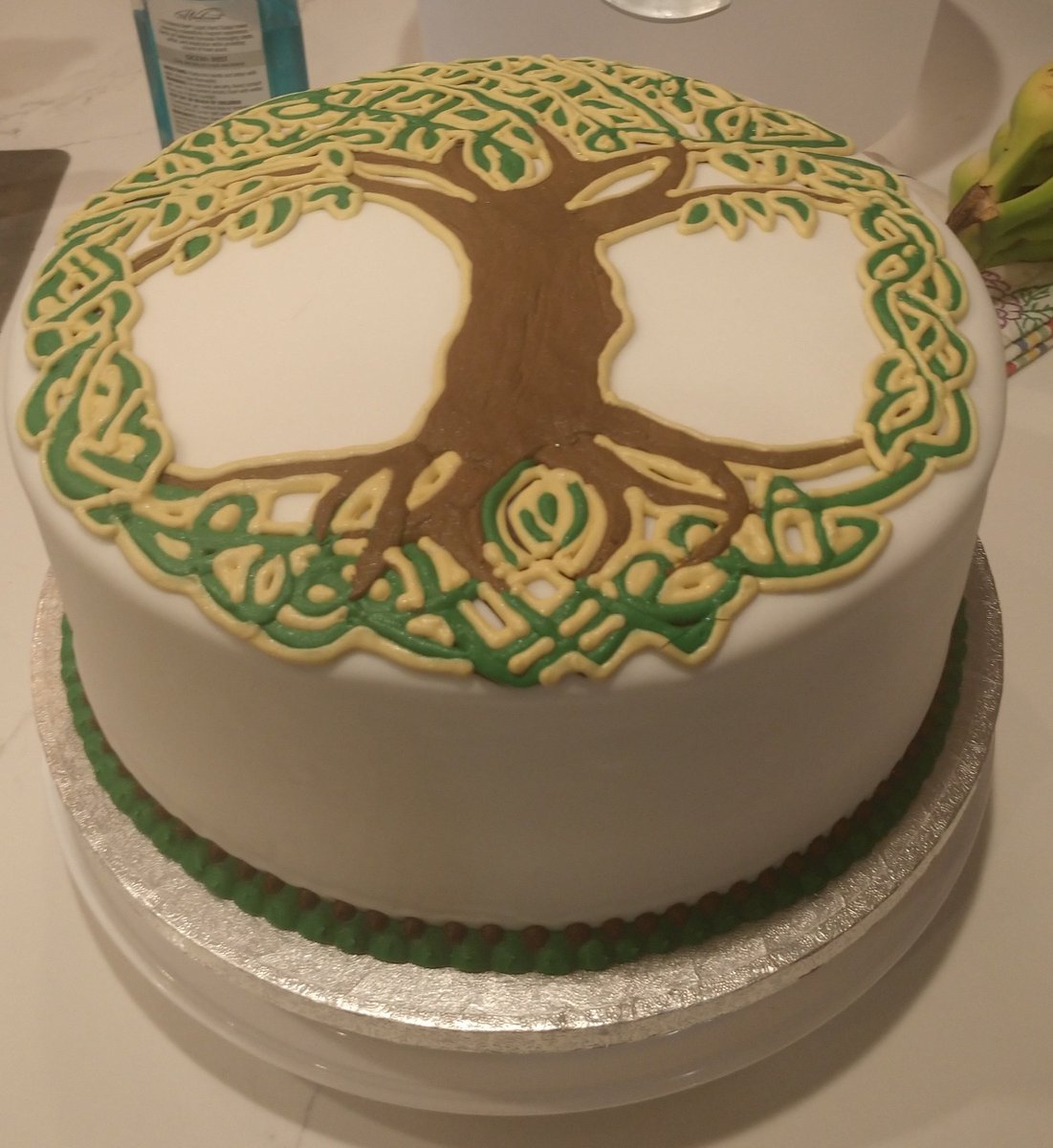 Resist_In_Texas's tweet photo. Happy birthday to me! Isn't my cake gorgeous? I don't want to cut it! My husband did a great job picking out the perfect cake for me. #CelticHeritage #CelticTreeOfLife #StPatricksDayBirthday #StPatricksDay #29Again https://t.co/I43Vc8IruH