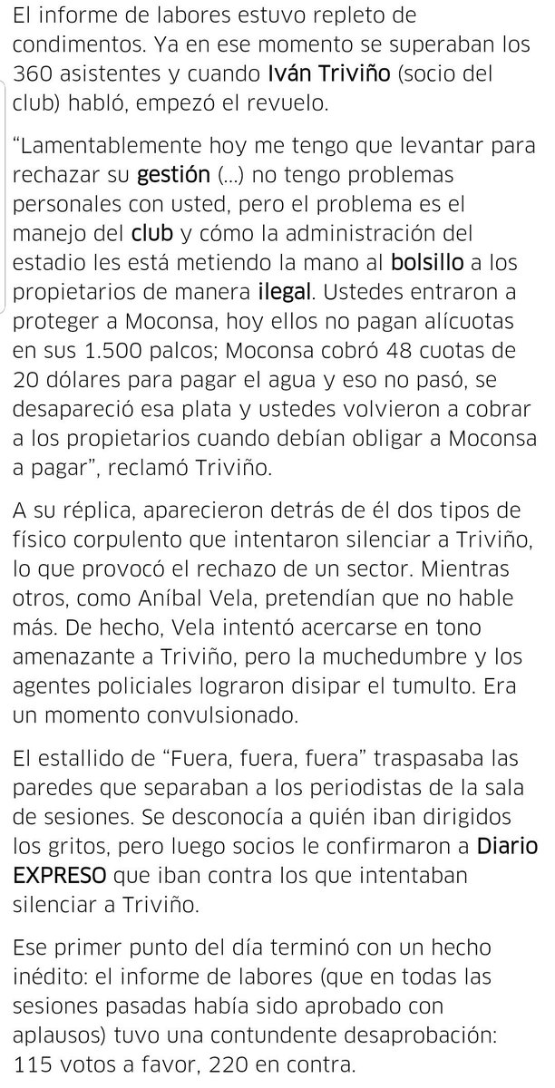 IvanTrivinoS's tweet image. Cevallos NUNCA pudo refutarme sobre las ilegalidades q se cometen en la Adm. del Estadio, huelga d formativas en indigencia e impagas, su politiquería y mucho más. Asamblea puso en su lugar a los PERROS d la dirigencia con abucheos les gritó &quot;FUERA&quot;, LOS PERROS PARA AFUERA 🐶🐶