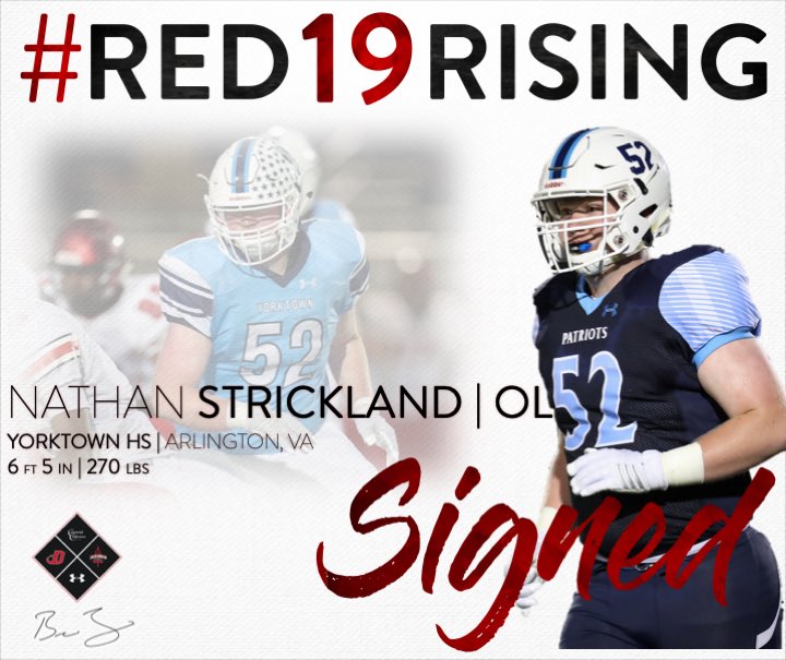 CoachFordyce_DC's tweet photo. #Molga adds another. Excited this OT from VA signed with the #RedDevilTakeOver #ForksUp #Red19Rising #MachineMentality https://t.co/QhpIeXdTJV