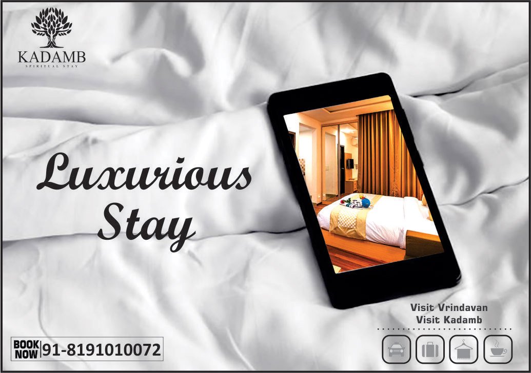 KadambSpiritual's tweet photo. The most #luxurious #rooms at #affordable #prices only at @KadambSpiritual!
Book now: https://t.co/8SmByJXhRZ | Call Us: +91-8191010072
#LuxuriousHotel #HotelRestaurantVrindavan #HotelVrindavan #HotelMathura #FamilyHotel https://t.co/9V5n35TWpo