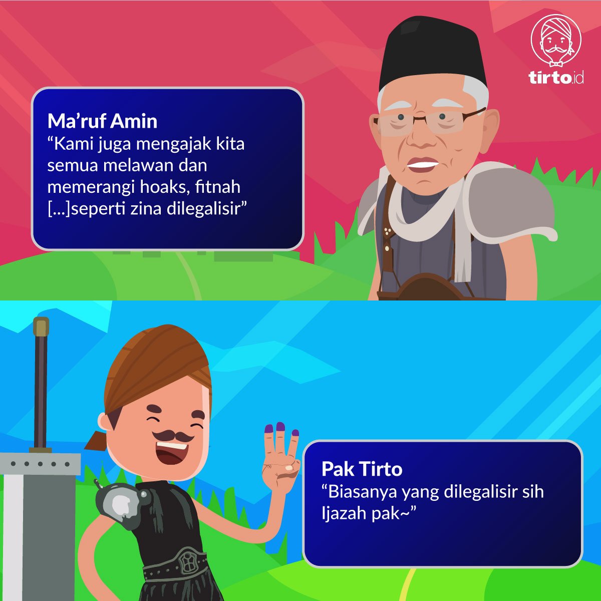 hilalalify's tweet photo. Jadi meme itu adalah kesalahan, @TirtoID sdh minta maaf dan memperbaikinya.

Foto pertama adalah yg salah. Yg kedua adalah yg benar.

Banyak yg kecewa dg kesalahan ini. Namun kita bisa tahu apakah Tirto tulus dg permintaan maafnya itu setelah ini. Dia akan mengulangnya atau tdk? https://t.co/EkrTEtXEDS