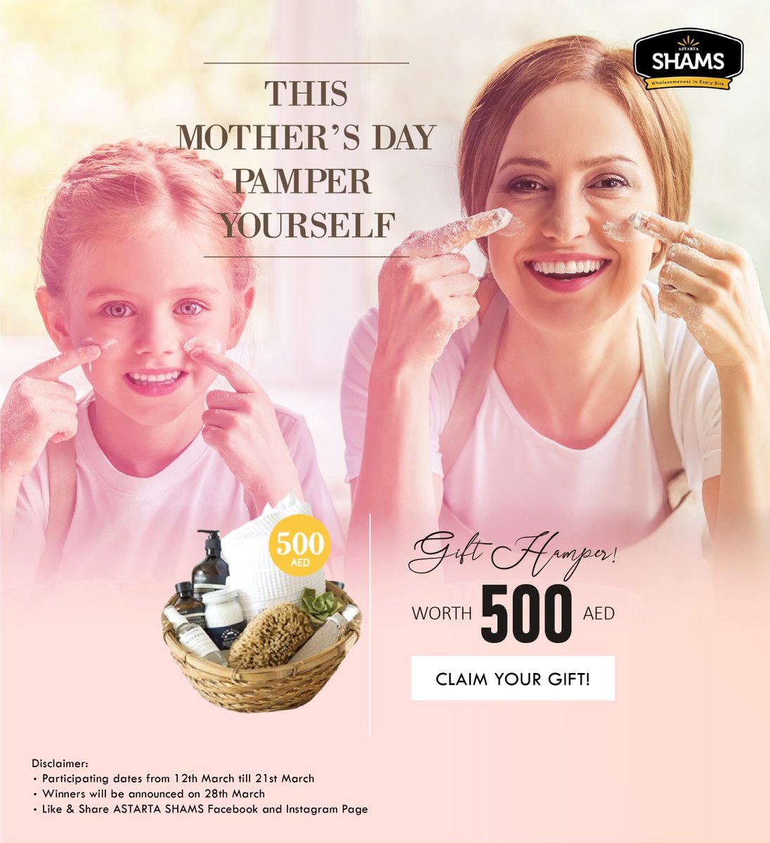 💞💞💞💞This Mother's Day pamper yourself 🧖‍♀️💆‍♀️ and all you need to do is :

*LIKE &amp; SHARE our page
*Click &amp; Participate offers.astartagroup.com
Contest ends on March 21st &amp; winner will be announced on March 28. We are choosing 4 lucky mommies🎁🎁🎁!!! Best of luck 💞