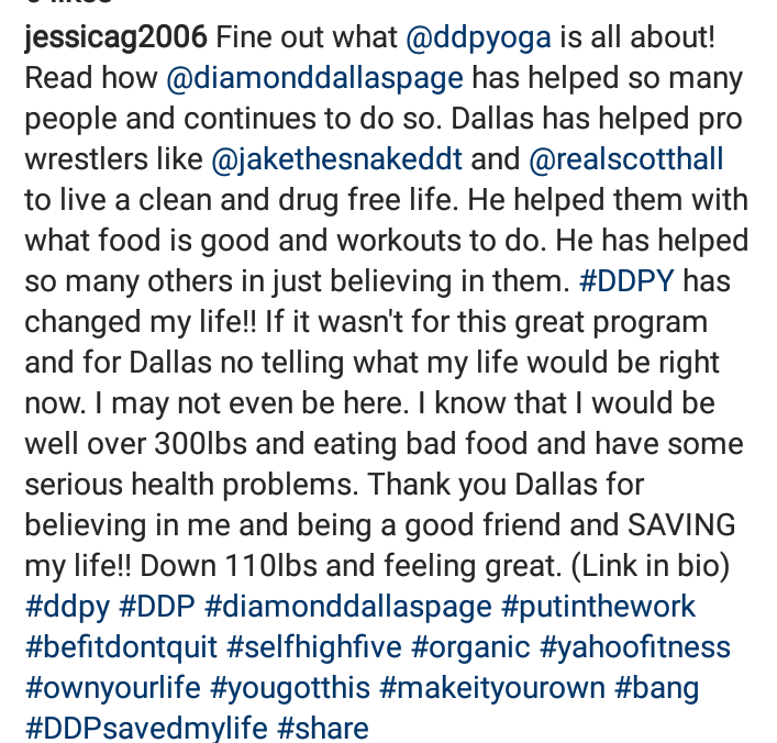 jessg2006's tweet photo. Thank you @DDPYoga @RealDDP for all your help!! https://t.co/A80oCFwHFf
@WWE @SportsCenter @JakeSnakeDDT @SCOTTHALLNWO @azcentral @azfamily @JavierSotoTV @CyrusWebb @scottpasmoretv 
#DDPYworks #DDP #DDPsavedmylife #selfhighfive #share RT https://t.co/jL7lKjGDYA