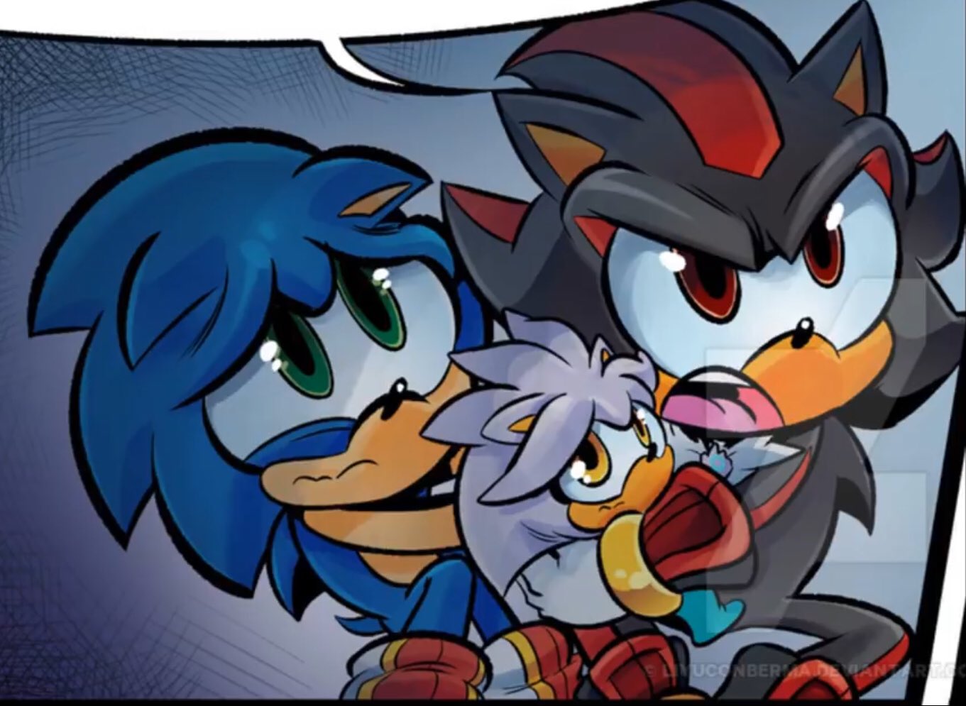 Sonic y shadow silver