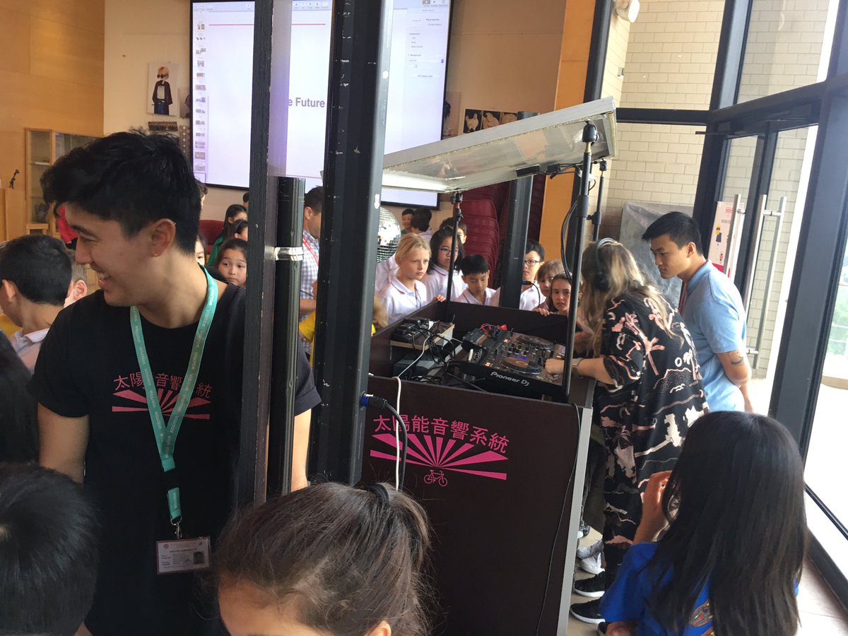 alytree's tweet image. CDNIS Innovators in Residence, The Solar Sound System @Makerspaces_com @21cli #cdnisprojectinnovate @solarsoundsystem