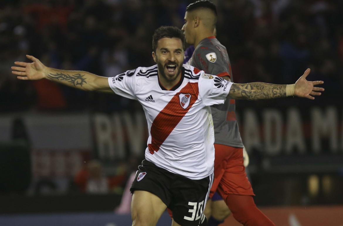 -9-

02/10/2018
3-1 vs Independiente (4tos V - Libertadores 2018)
Scocco, Quintero y Borré
Est: Monumental
Arb: Daronco (BRA)
