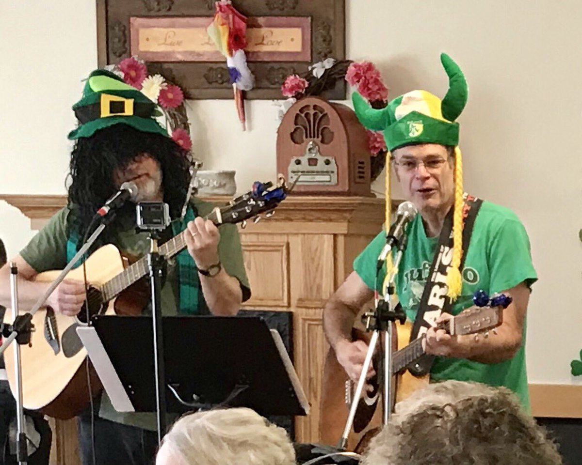 G_VanderUnit's tweet photo. St. Patrick's Day. @deservedly_so  (Just @G_VanderUnit and @mearls40 this time) ... entertaining the folks at a long term care centre this morning.
#LongWayToTipperary #StPaddysDay #StPatricksDay2019 #SaintPatrick #music #Irish #SaintPatricksDay #singing #livemusic #folk https://t.co/3SdVPOJwOu