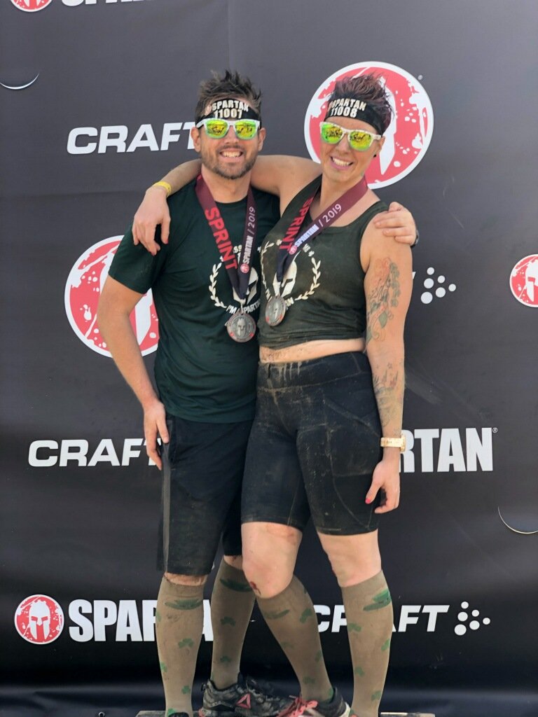 phoenixuprising's tweet photo. Today was a great day for a #SpartanRace in "San Jose" (Spartans are geographically challenged, it was in Patterson). Couldn't have asked for a better #spartner than @diamondxgirl. https://t.co/RSufwyy7L5