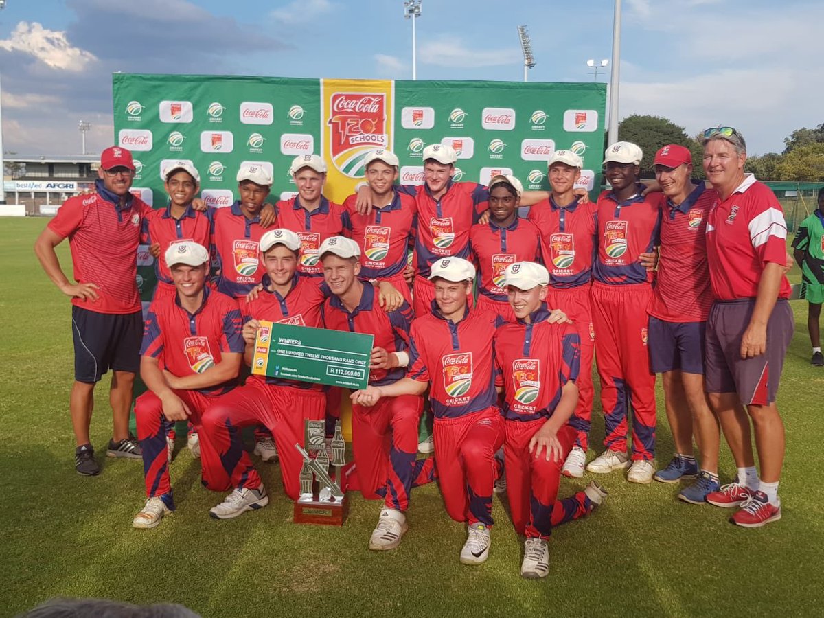 daviddutoitRBN's tweet photo. So proud of these boys who have won the CSA coca-cola National Championships T20 Schools final against St Charles. A band of brothers who have shown great character and skill throughout the season. #SaintsExcellence #OneAndAll #CokeT20Schools https://t.co/qwGD8SzFfJ