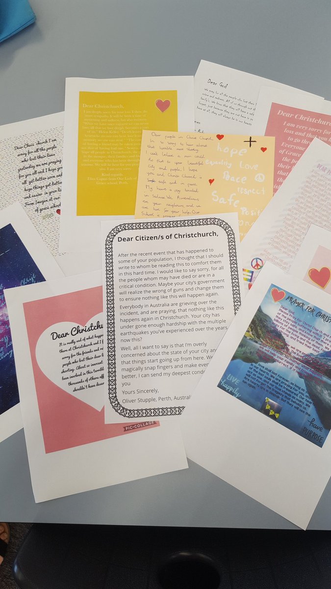 Year 6 prayers for Christchurch