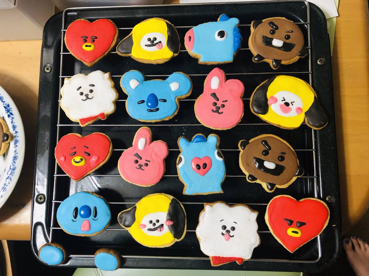 시오리 Bts Bt21 アイシングクッキー 手作り