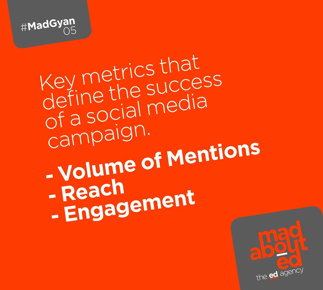 MadAboutEd's tweet photo. Key metrics that define a social media campaign's success.
#MadAboutEd #TheEdAgency #MadGyan #SocialMedia #SocialMediaMarketing #SocialMediaManagement #GrowthHacking #Advertising #AdAgency #Branding #Marketing #Communications #CreativeDesign #Events #PR #Media #Networking https://t.co/iRZQy072Bn