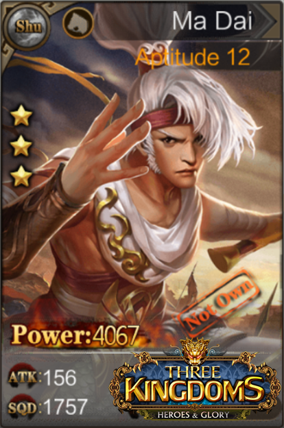 TK_HnG's tweet photo. 📍Hero's info #13 – Ma Dai
Younger cousin of Ma Chao. He fought under Ma Chao's command against Cao Cao in his early years, took Longshang, besieged Chengdu and participated in the Battle of Hanzhong.
#threekingdoms  #MaDai #cavalry #hero #warriors #battles #strategy #mobilegames https://t.co/acv3JJv8hG