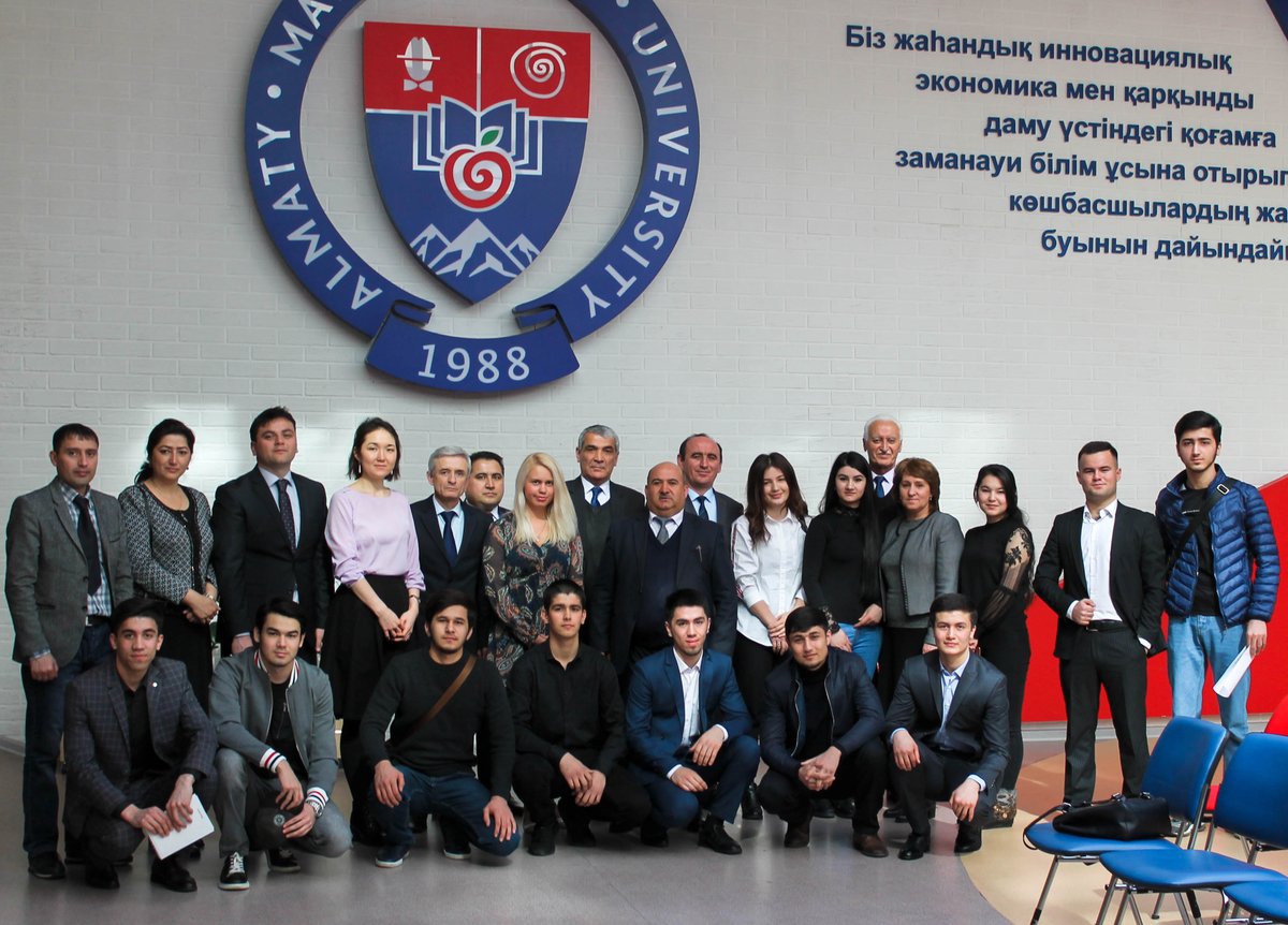 almau_edu's tweet photo. From 4th to 7th March 2019 a big delegation from Tajik State University of Commerce (TSUC), our strategic partner in Tajikistan, arrived in AlmaU for training under the World Bank Project “Quality Management System”. https://t.co/Epd38sh3es