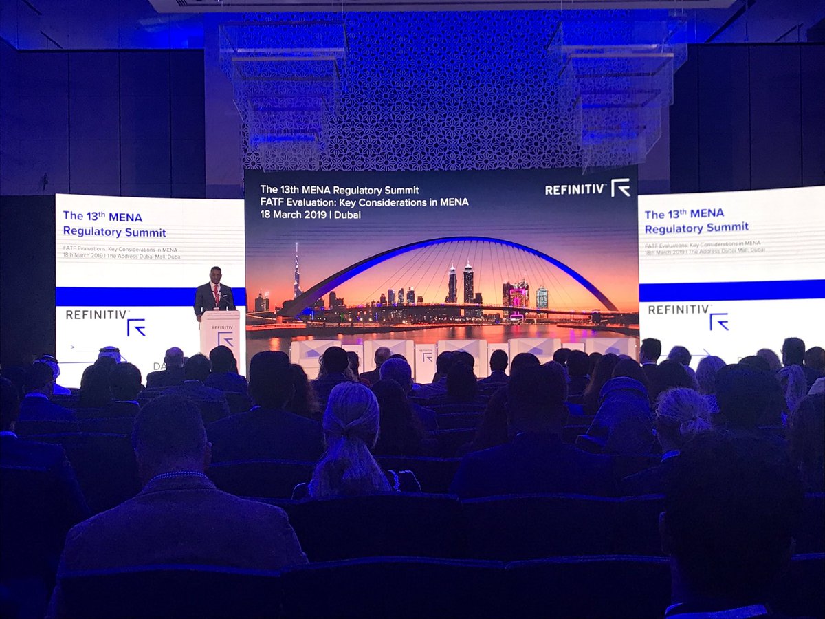 Miss_DLW's tweet photo. Kicking off the 13th MENA Regulatory Summit here in Dubai this morning! ☀️☀️☀️Follow along with all the action throughout the day with #MENARegSummit #FightFinancialCrime @Refinitiv @RiskManagement https://t.co/YJW1cnl03z