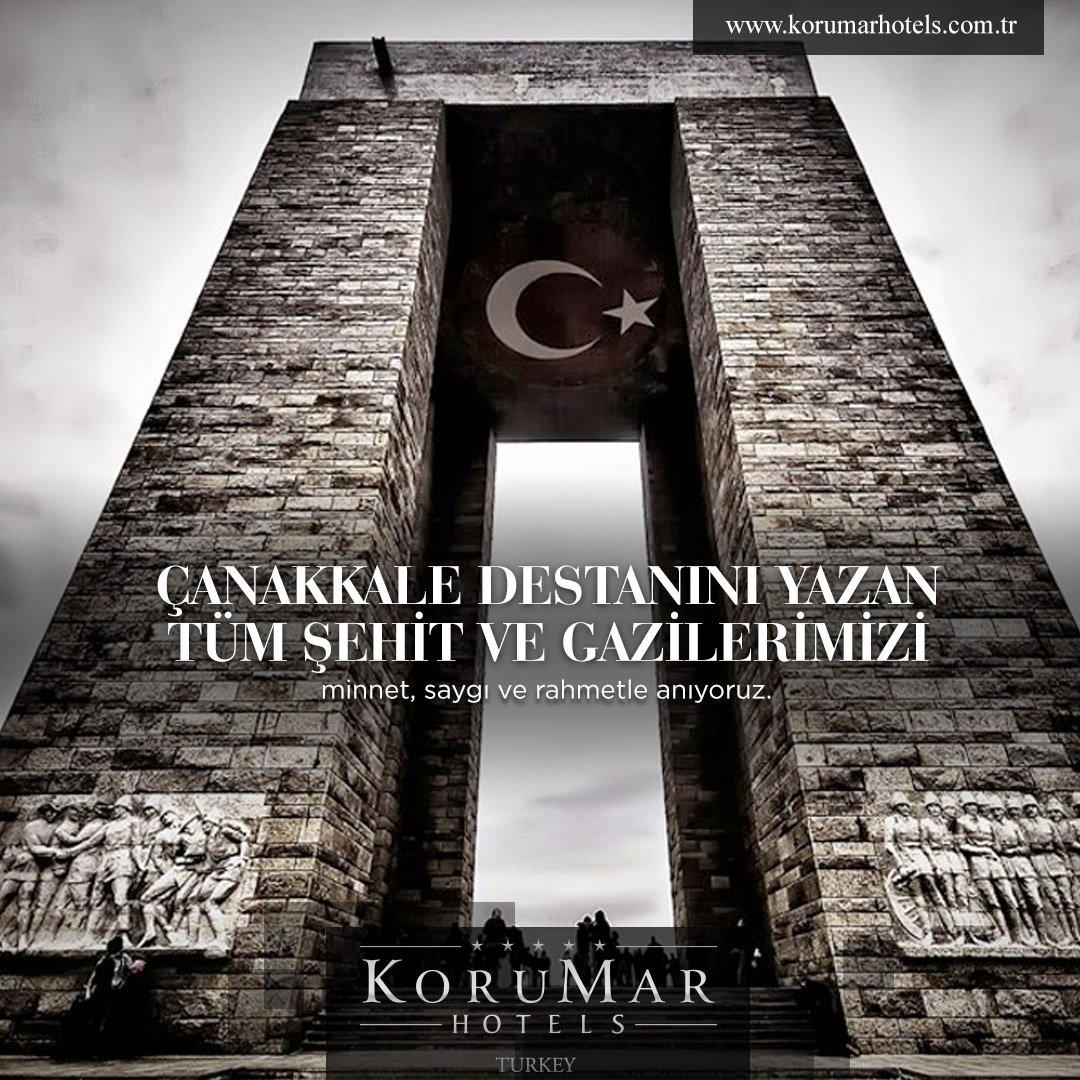 Çanakkale destanını yazan tüm Şehit ve Gazilerimizi minnet, saygı ve rahmetle anıyoruz 🇹🇷

#18Mart #ÇanakkaleZaferi #KorumarHotels #KorumarHotelDeLuxe