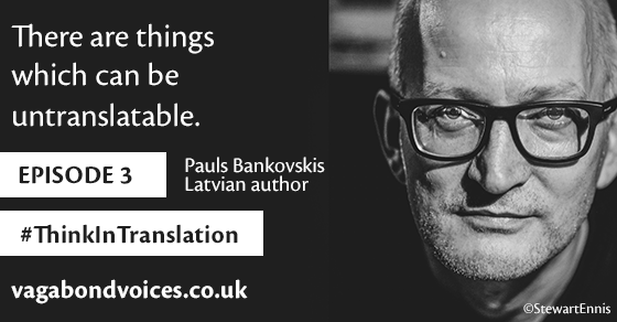 Naked Thoughts, Strangely Dressed. Vagabond author <a href="/bankovskis/">Pauls Bankovskis</a> has such a unique way of looking at the world. His deep connection to nature infuses all of his writing with a unique sense of wonder. Listen to him talk about #translation: vagabondvoices.co.uk/think-in-trans… #TranslationTuesday