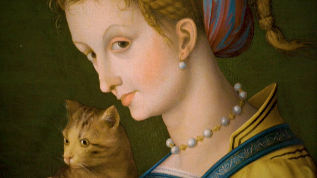 TEFAF's tweet photo. At TEFAF Maastricht 2019 Nicholas Hall, stand 342, presents a portrait of a lady with cat by a true master of Renaissance Antonio d'Ubertino Verdi called Bachiacca. 
Watch the Meet the Expert: https://t.co/jVWBinHXcz #tefaf #artfair #nicholashall #bachiacca https://t.co/mJyEuPTnuJ