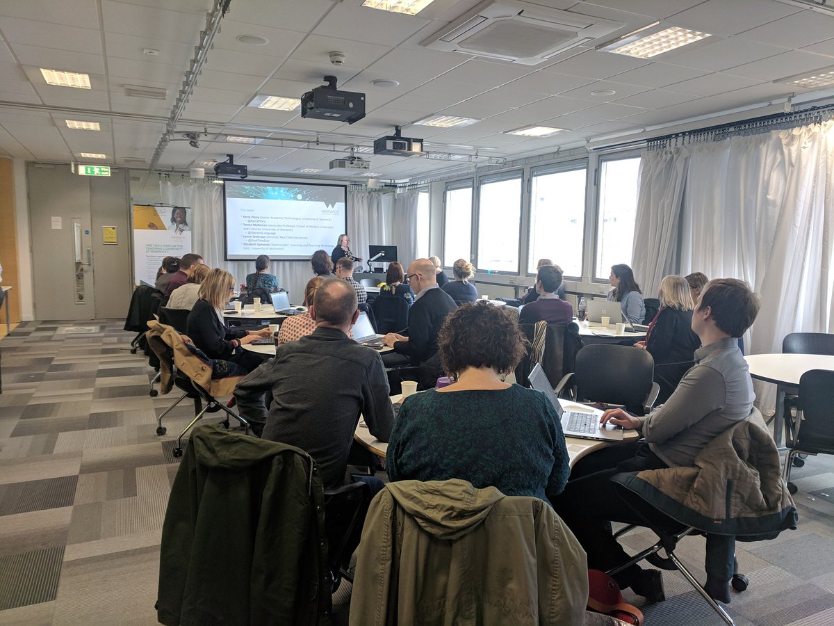 WMRLTG's tweet photo. Full house at @A_L_T West Midlands meeting on Critical #Digital #Literacies - @WarwickLanguage kicking us off and highlighting @KerryPinny's blog 'Ed Tech Will Not Save You' - without dialogue #wmrltg https://t.co/BOp1YlXvY0