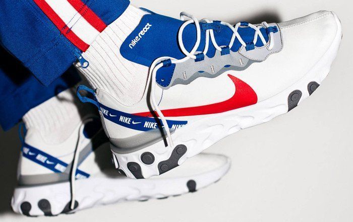 on Twitter: "Dropped via NikeUS Nike React Element 55 White/Game Royal-Habanero Red Sizes available -&gt; https://t.co/tIXeCG0pEt / Twitter