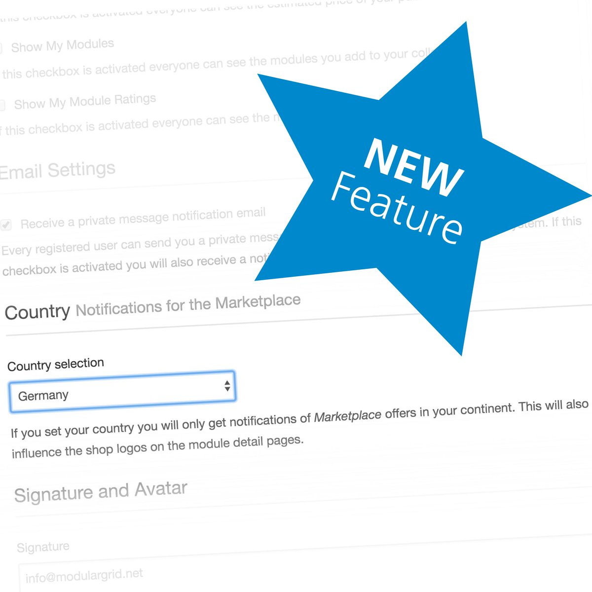 Location based notifications on the MG marketplace.
Set your country in the user settings and only receive notifications of offers in your continent. #eurorack #classifieds #usedmodules