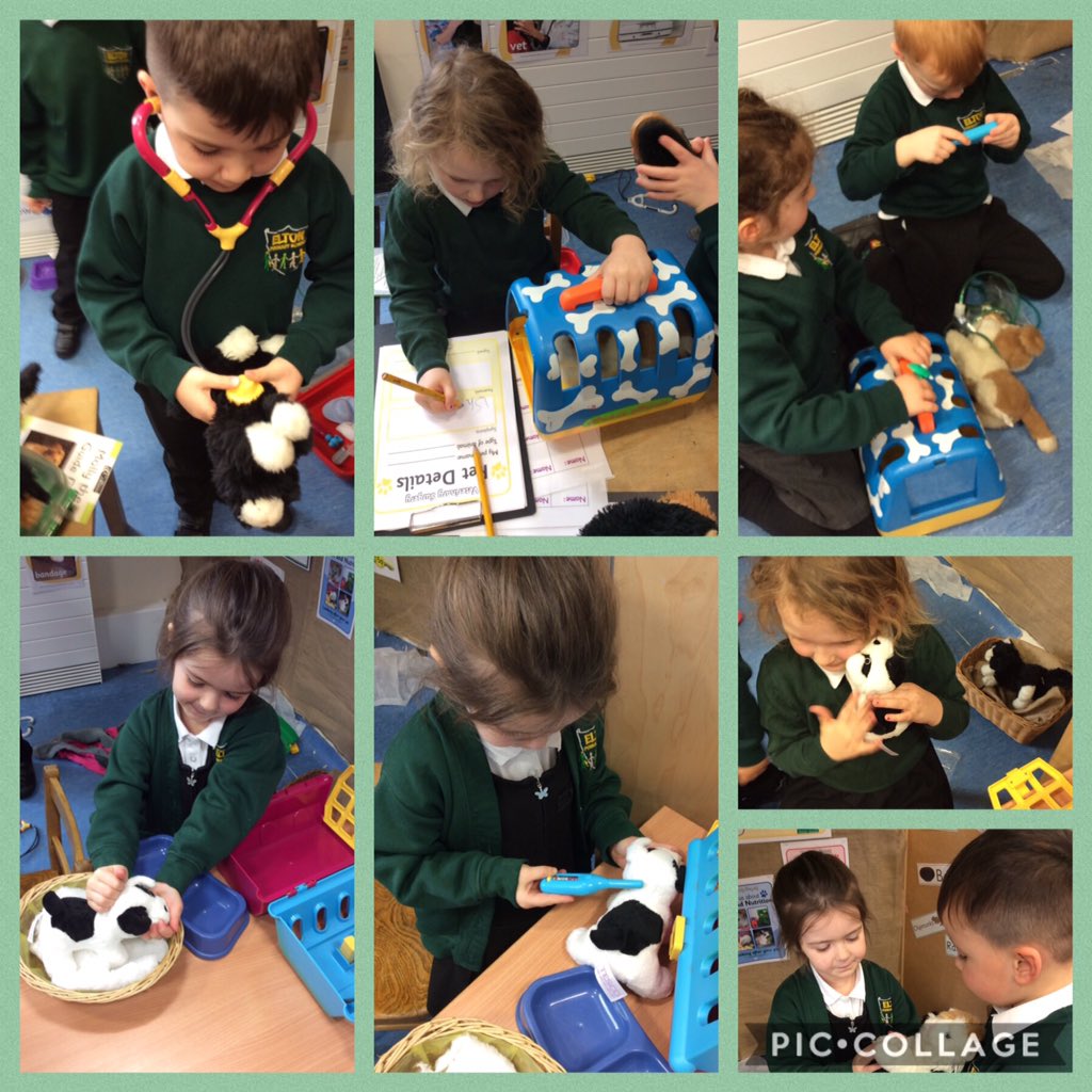 EpsTracie's tweet photo. A busy Monday morning at the Vet's today! So many pets to book in, examine, bandage up and make better! Great work Reception #roleplay #writeforapurpose #imagination #busyminds https://t.co/qwKRtyh0wV