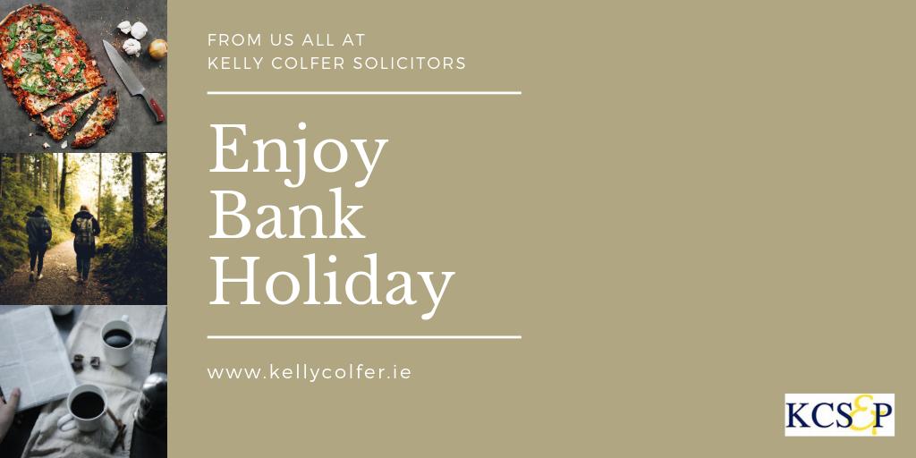 KellyColferSol's tweet photo. It's the first Bank Holiday of 2019.  We hope St. Patrick's Day was good to you and that your Bank Holiday Monday will be even better.
Enjoy whatever you decide to do #bankholidayweekend #newross #dayoff #solicitor #enjoy #march https://t.co/rfdq2Wr3R1