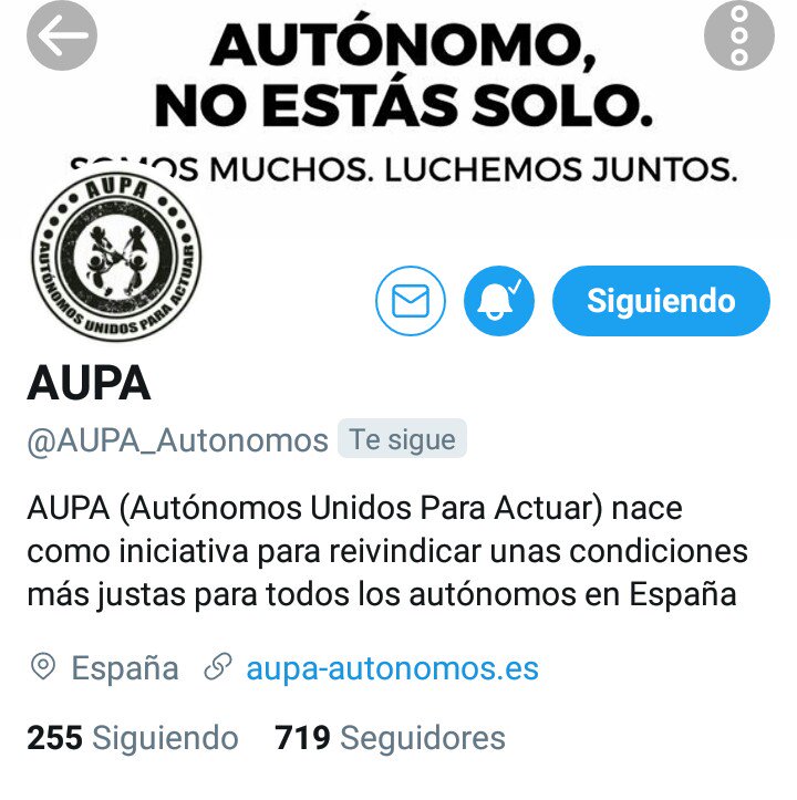 AutoNomoesp's tweet photo. Si eres autonomo esta es tu pagina.
@AUPA_Autonomos
#Autónomo #Autonomos #LaLuchaContinua #YoSoyAupa
#FelizLunes #DerechosdelAutonomo
#GeneracionA https://t.co/rForUhQ0d0