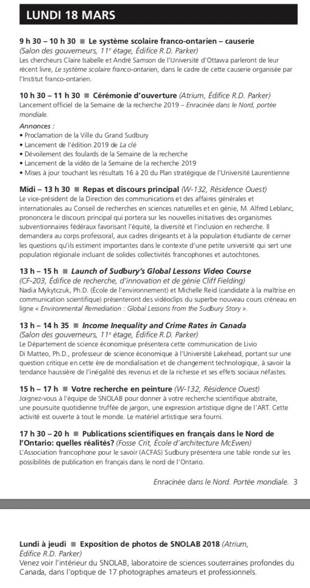 <a href="/LaurentianU/">Laurentian University - Université Laurentienne</a> #ResearchWeek kicks off today in the Parker Atrium with opening ceremonies at 10:30AM #LULRW2019