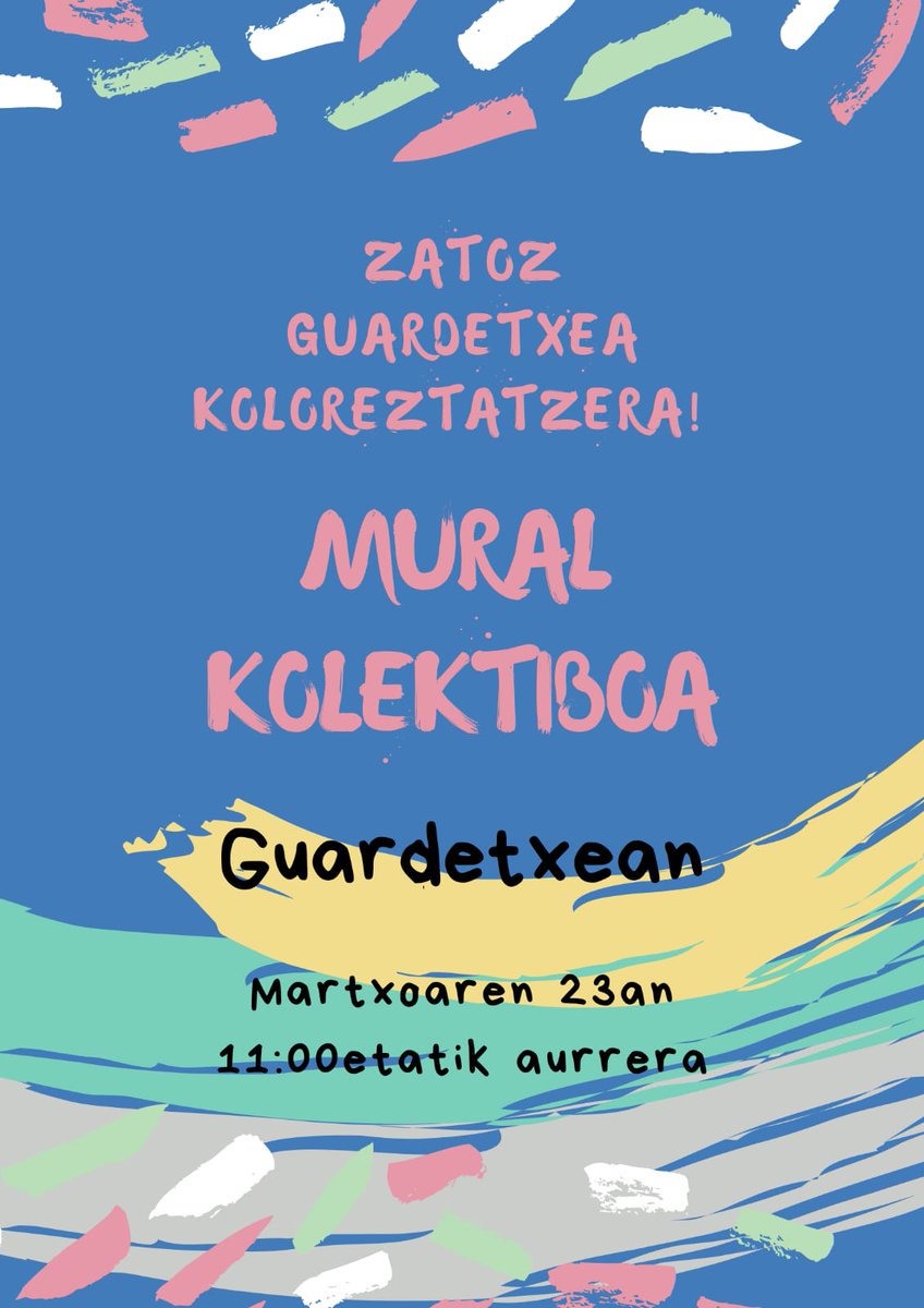 guardetxeurgull's tweet photo. Estamos en la Parte Vieja y buscamos vincularnos más al barrio, queremos visibilizar la vida del barrio y su riqueza
El sábado pintaremos un mural con lxs más pequeñxs para que el tejido comunitario quede reflejado en las paredes Os invitamos a acercaros y a seguir tejiendo redes https://t.co/PJxOOdERTF