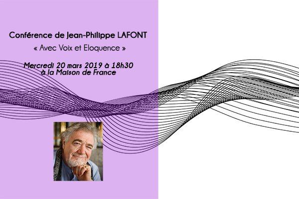 MaisonFranceMC's tweet photo. A l'occasion de la Journée International de la Francophonie 2019,
rendez-vous ce mercredi à 18h30 à la @MaisonFranceMC pour assister à la conférence de Jean-Philippe LAFONT "Avec Voix et Éloquence".
Plus d'information via https://t.co/WZi8qwmqSC https://t.co/WY6J5xnxat