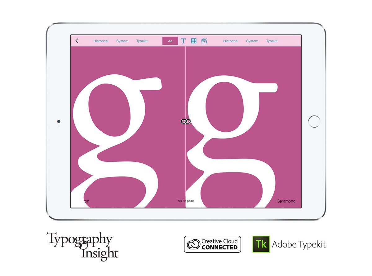 TypeInsight's tweet photo. #Typography Insight update: Now Juxtaposed Comparison feature supports color options! https://t.co/uImIhUAGhh
#teaching #learning #toolkit #typekit https://t.co/0QeFqG3yQL
