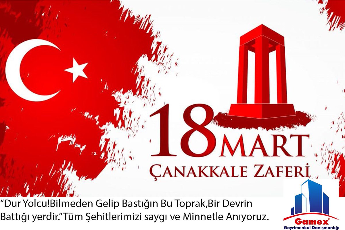 104 yıl önce destansı bir zaferle Çanakkale’de düşmana geçit vermeyen başta Gazi Mustafa Kemal Atatürk olmak üzere tüm kahramanlarımızı rahmet ve minnetle anıyorum. Vatan size minnettardır 🇹🇷#CanakkaleGecilmez #18martcanakkalezaferi #CanakkaleRuhumuzdur #ÇanakkaleDestanı
