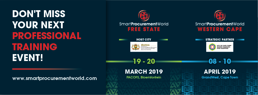 PACOFS3's tweet photo. FREE STATE count down !! Only 1 days to go to the 1st Annual Smart Procurement World Conference and ESD Expo,19- 20 March 2019. Have you secured your seat? Have you booked your on-floor workshops? Do not get left behind! Register now: https://t.co/nC7pSqFvUb  #pacofs https://t.co/XSTGfetsd4