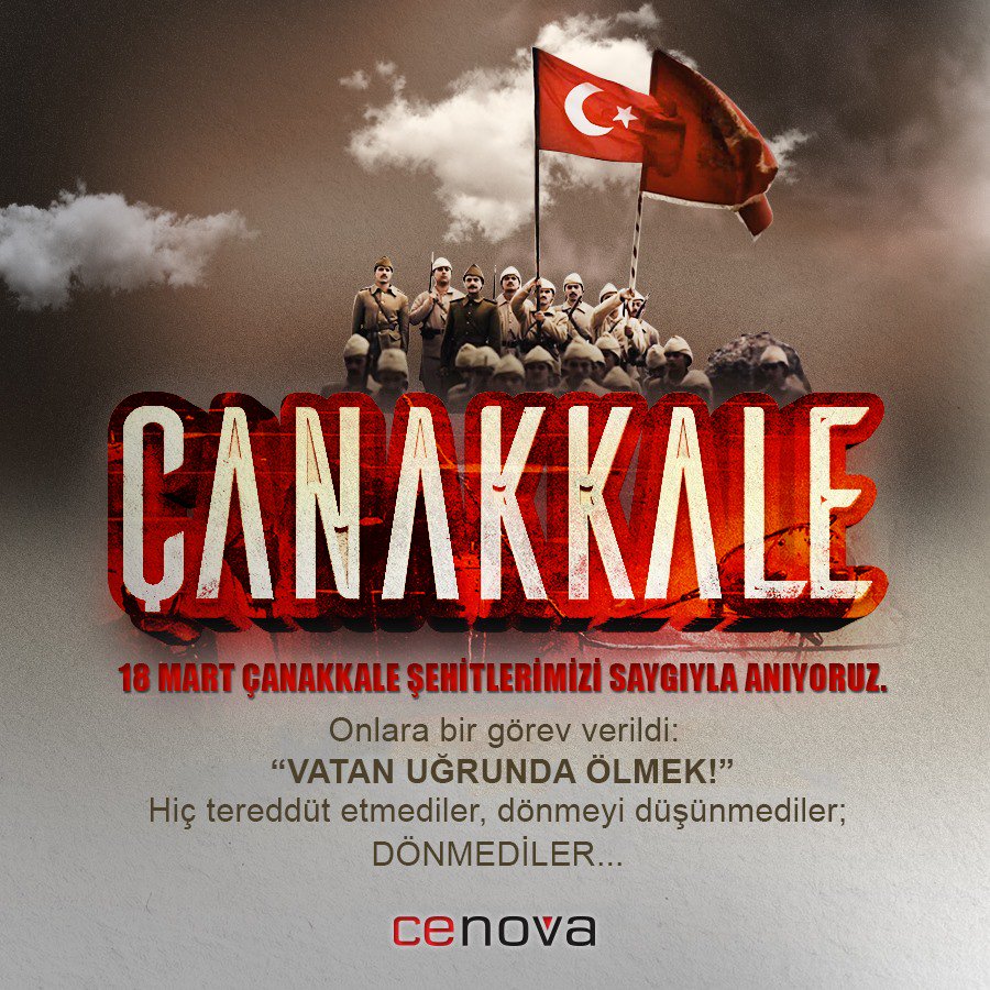 CenovaBT's tweet photo. 18 Mart Çanakkale şehitlerimizi saygıyla anıyoruz... https://t.co/Hyr4NBofSH